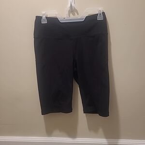 Reebox Womens Medium High Waisted Running Shorts Black